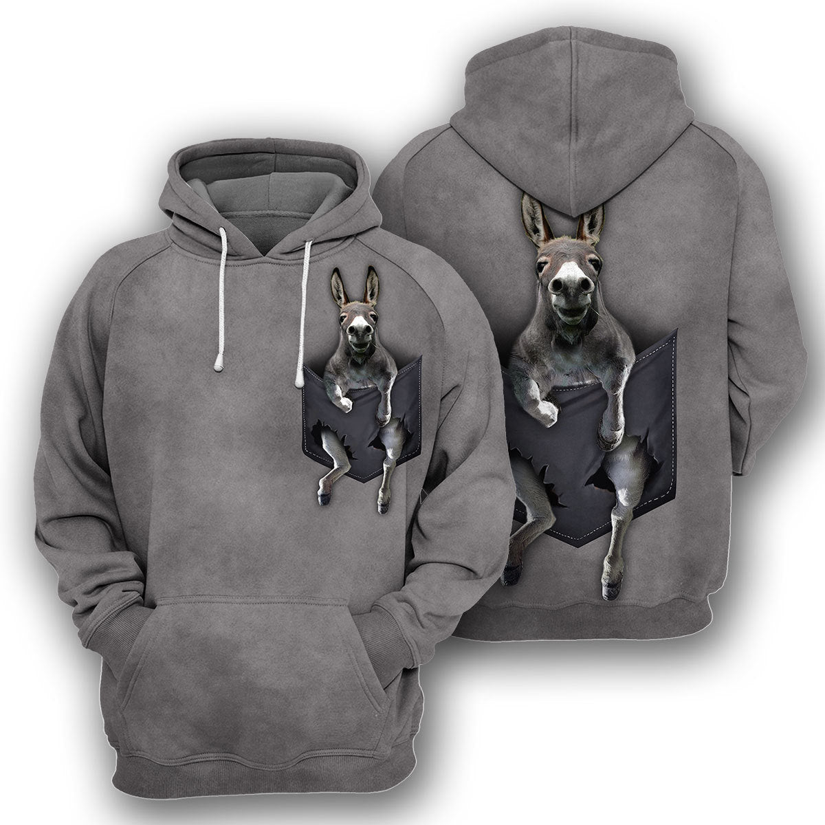 Donkey Pocket Unique All Over Print T-Shirt Hoodie Gift Ideas