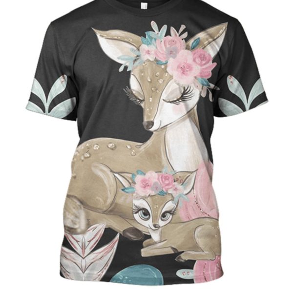 Female Deer Hoodies -T-Shirt Apparel