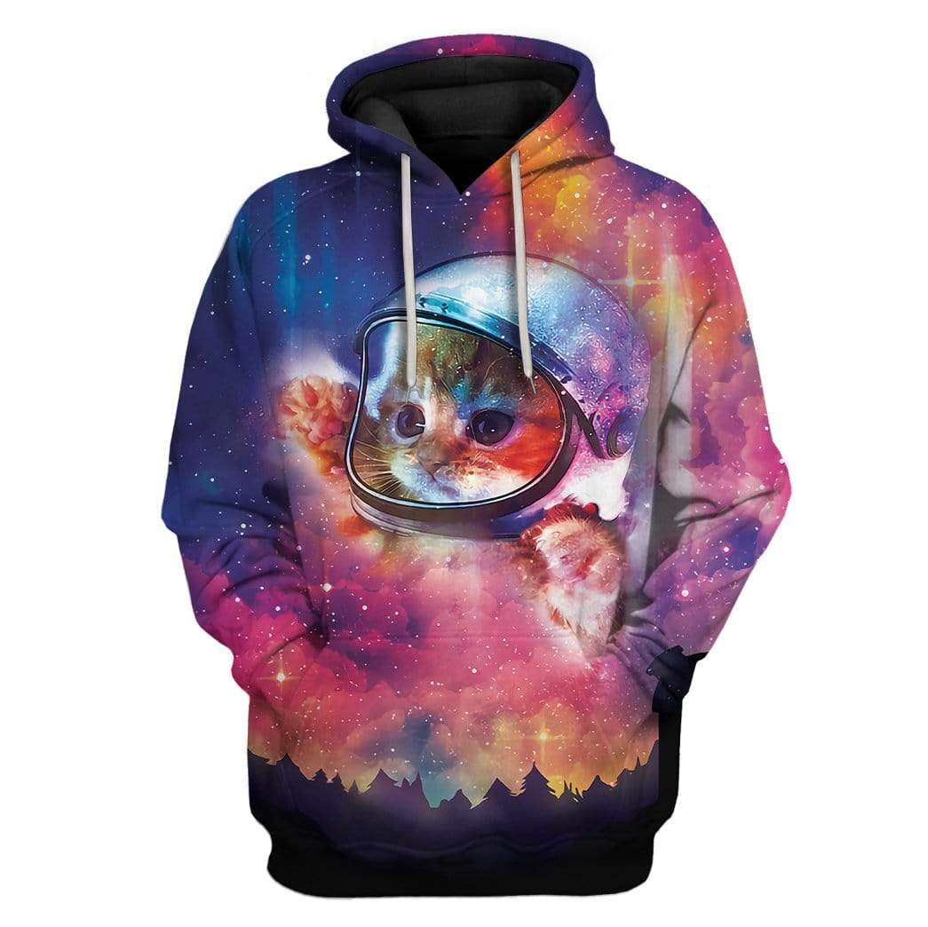 Galaxy Astronaut Cat Custom T-Shirts Hoodies Apparel