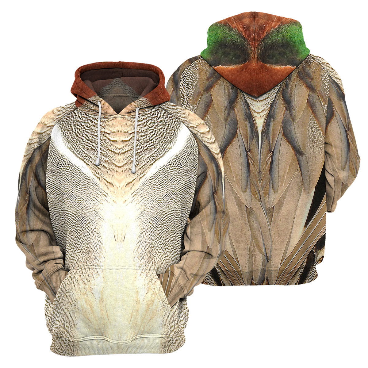 Green Winged Teal Unique All Over Print T-Shirt Hoodie Gift Ideas