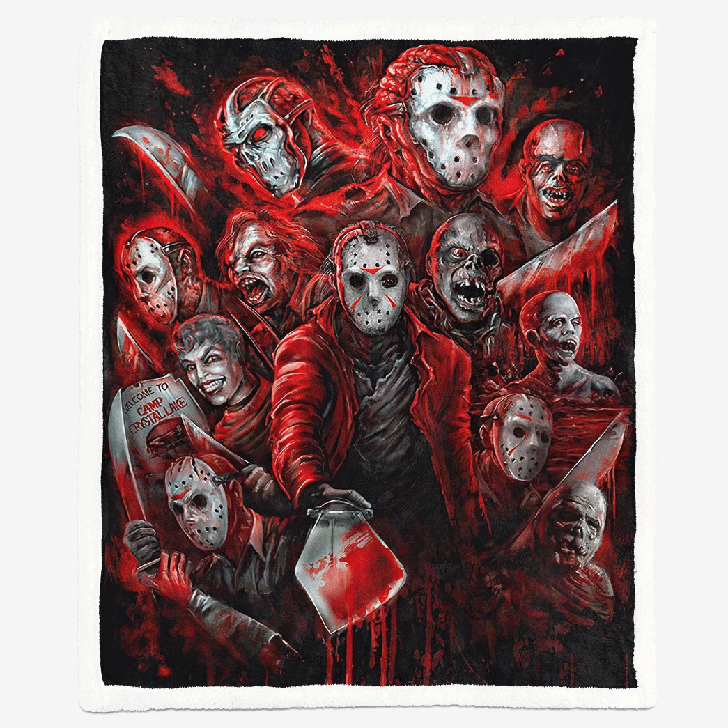 Alldaytee Halloween Murderer Blood Rain Blanket