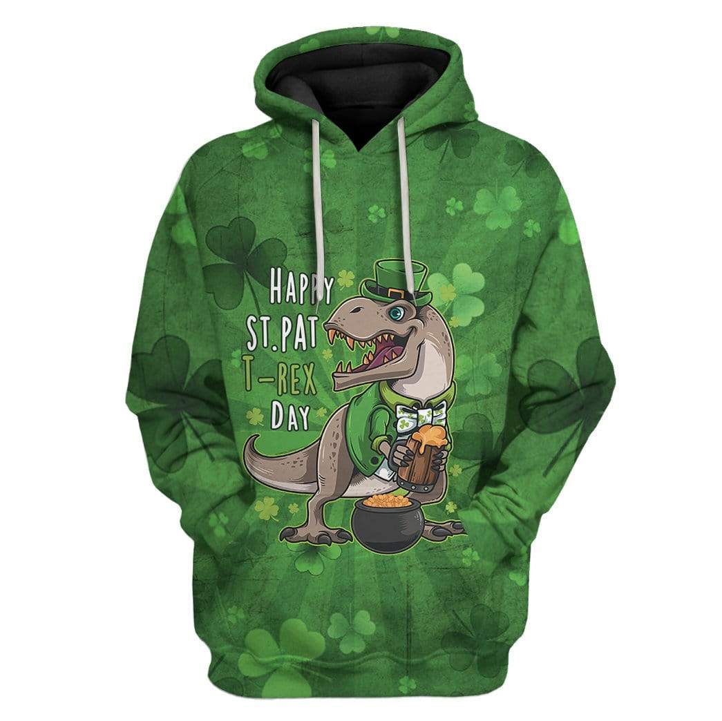 Happy St Pattrex Day Custom T-Shirts Hoodies Apparel