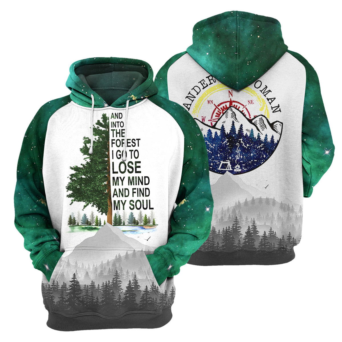 Hiking Wander Woman Unique All Over Print T-Shirt Hoodie Gift Ideas