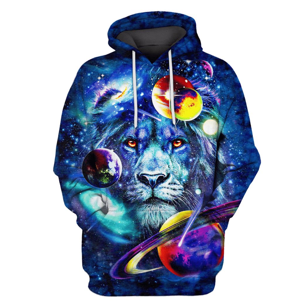 Lion and Universe Custom T-shirt – Hoodies Apparel