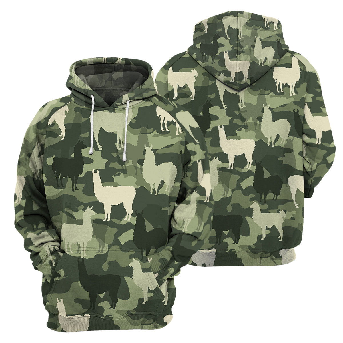 Llamas Camo Unique All Over Print T-Shirt Hoodie Gift Ideas