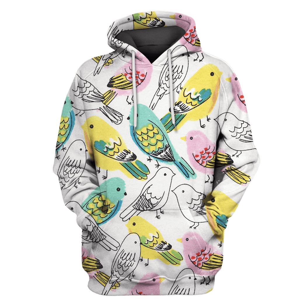 Lovely Birds In Spring Custom T-shirt – Hoodies Apparel