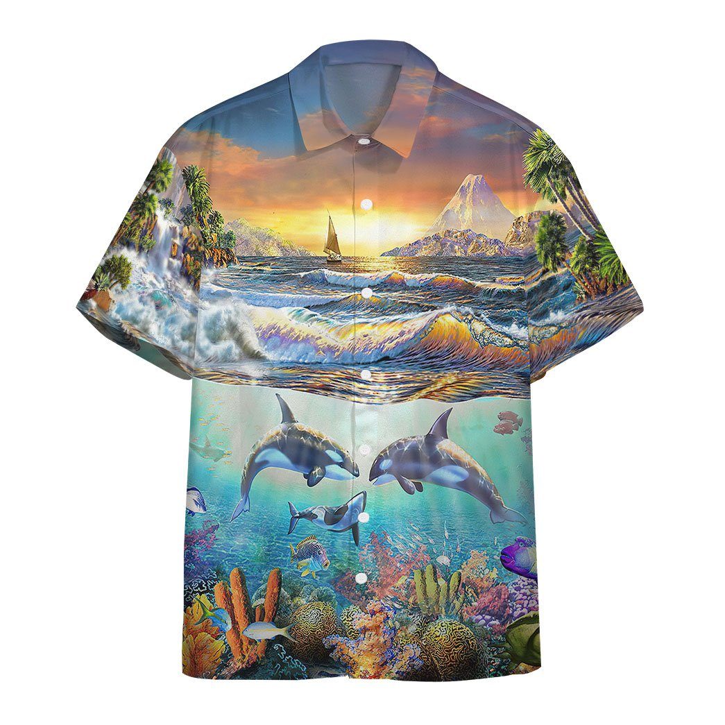 Paradise Bay Marine Life Custom Short Sleeve Shirt