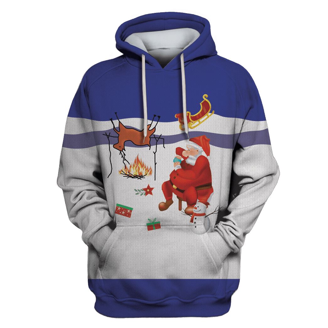 santa claus in the christmas day Custom T-shirt – Hoodies Apparel