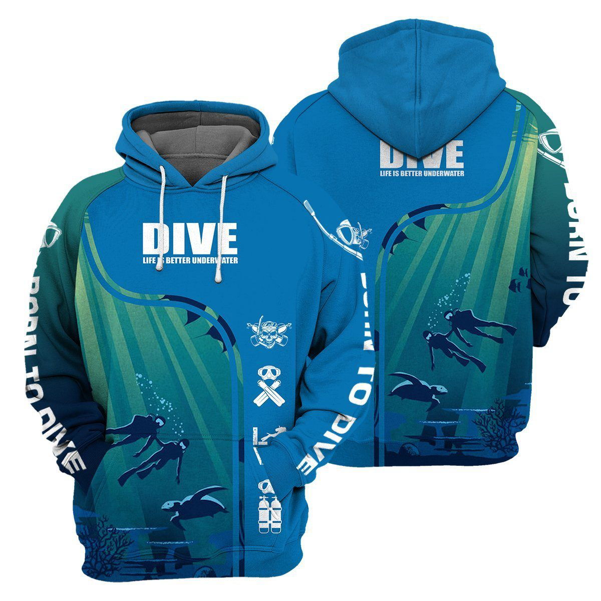 Scuba Diving Unique All Over Print T-Shirt Hoodie Gift Ideas