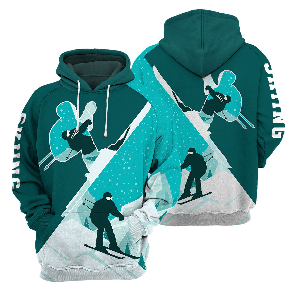 Skiing Unique All Over Print T-Shirt Hoodie Gift Ideas