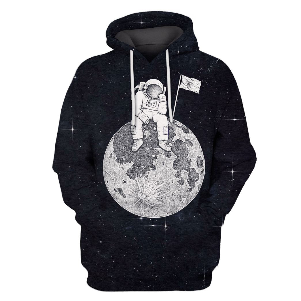 The Lonely Astronut OuterSpace Custom T-shirt – Hoodies Apparel