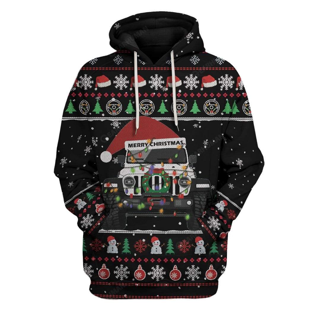 Ugly Christmas Car Custom T-shirt – Hoodies Apparel