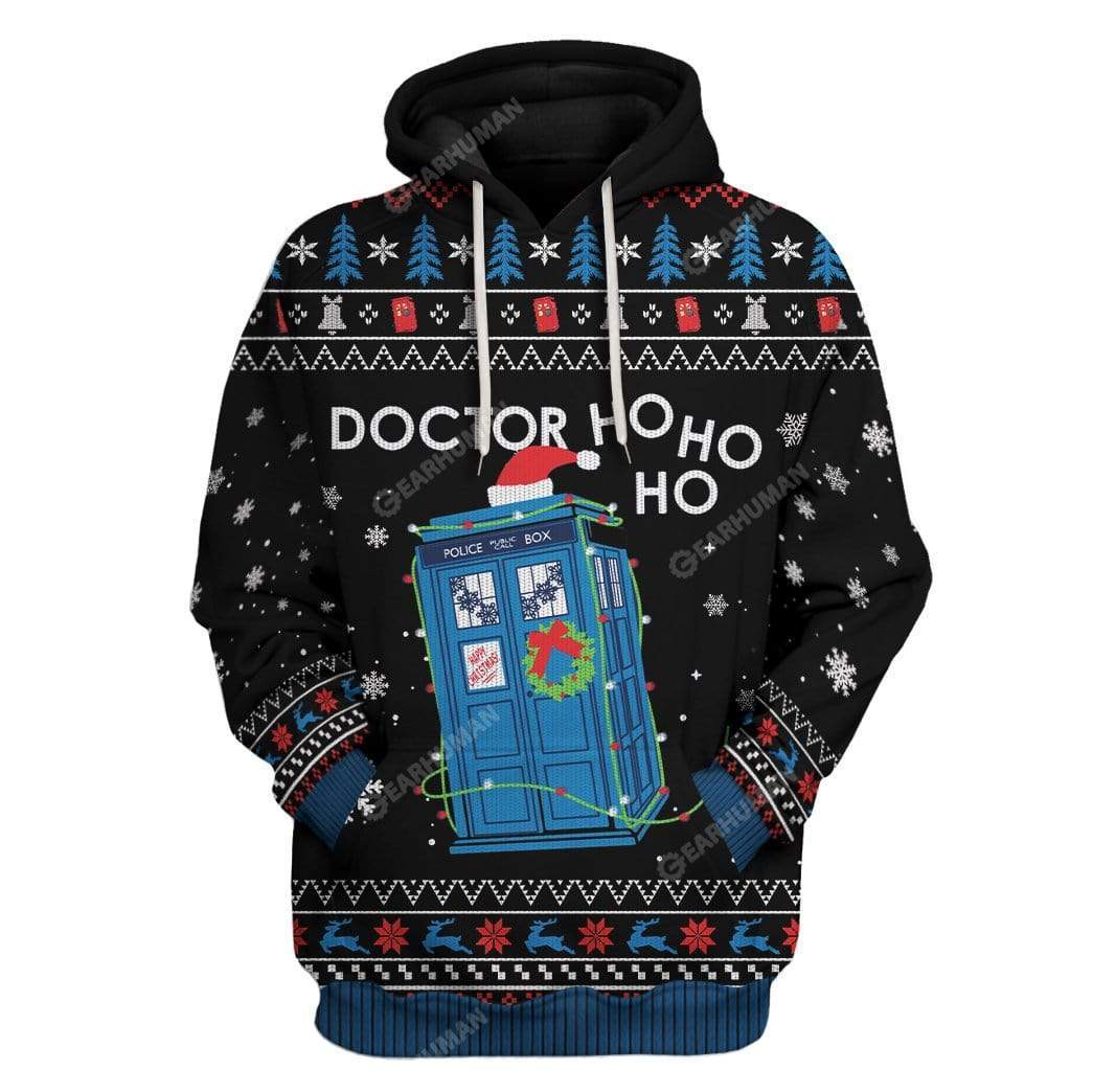 Ugly Christmas Doctor Ho Ho Ho Hoodie T-Shirts Apparel