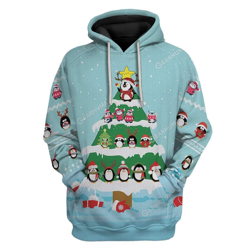 Ugly Cute Penguin Christmas Tree Custom T-Shirts Hoodies Apparel