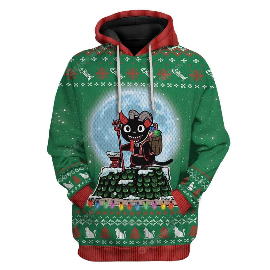 Ugly Demon Puss Christmas Custom T-Shirts Hoodies Apparel