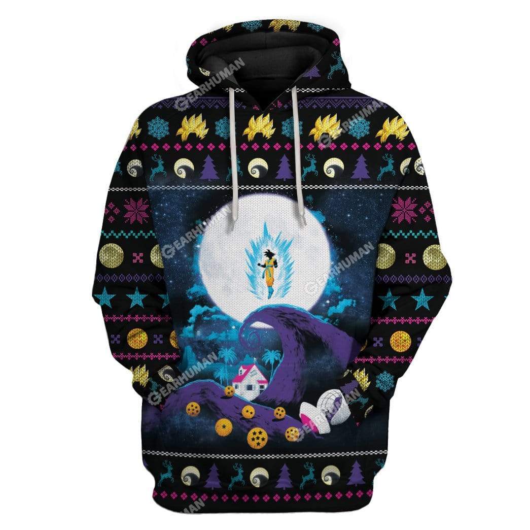 Ugly Dragonball Z And Nightmare Before Christmas Custom Hoodies-T-Shirts Apparel