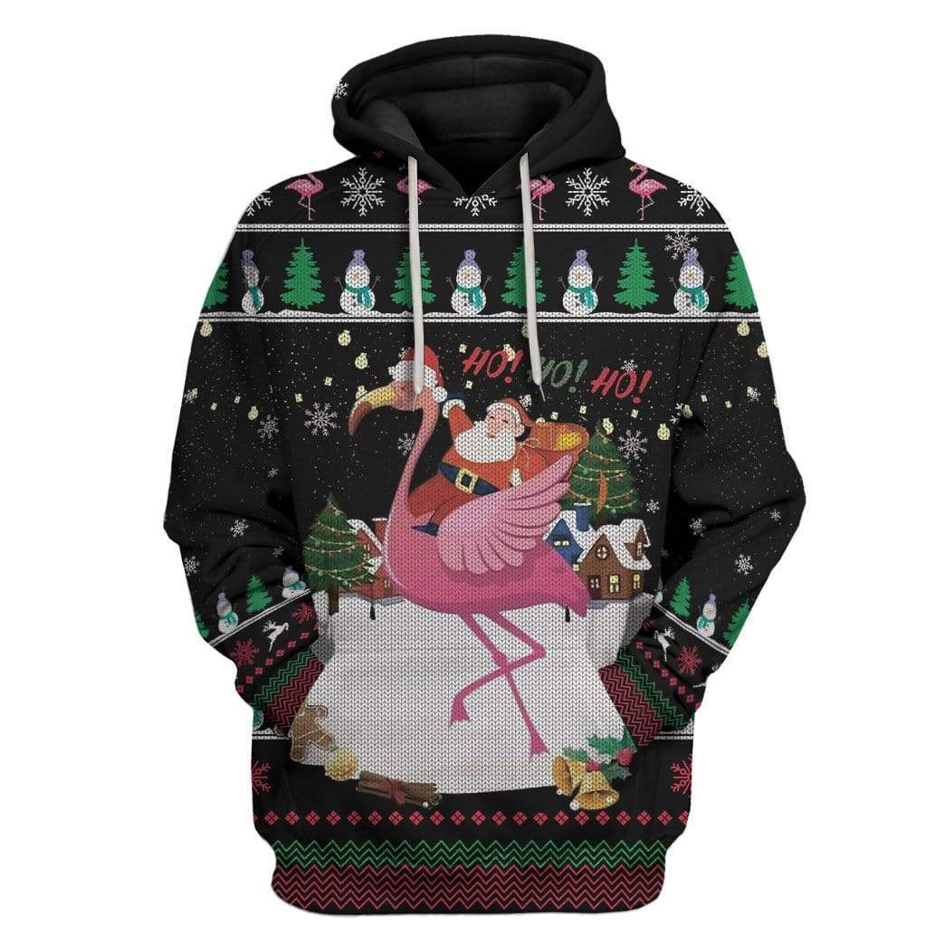 Ugly Flamingo And Santa Custom T-shirt – Hoodies Apparel