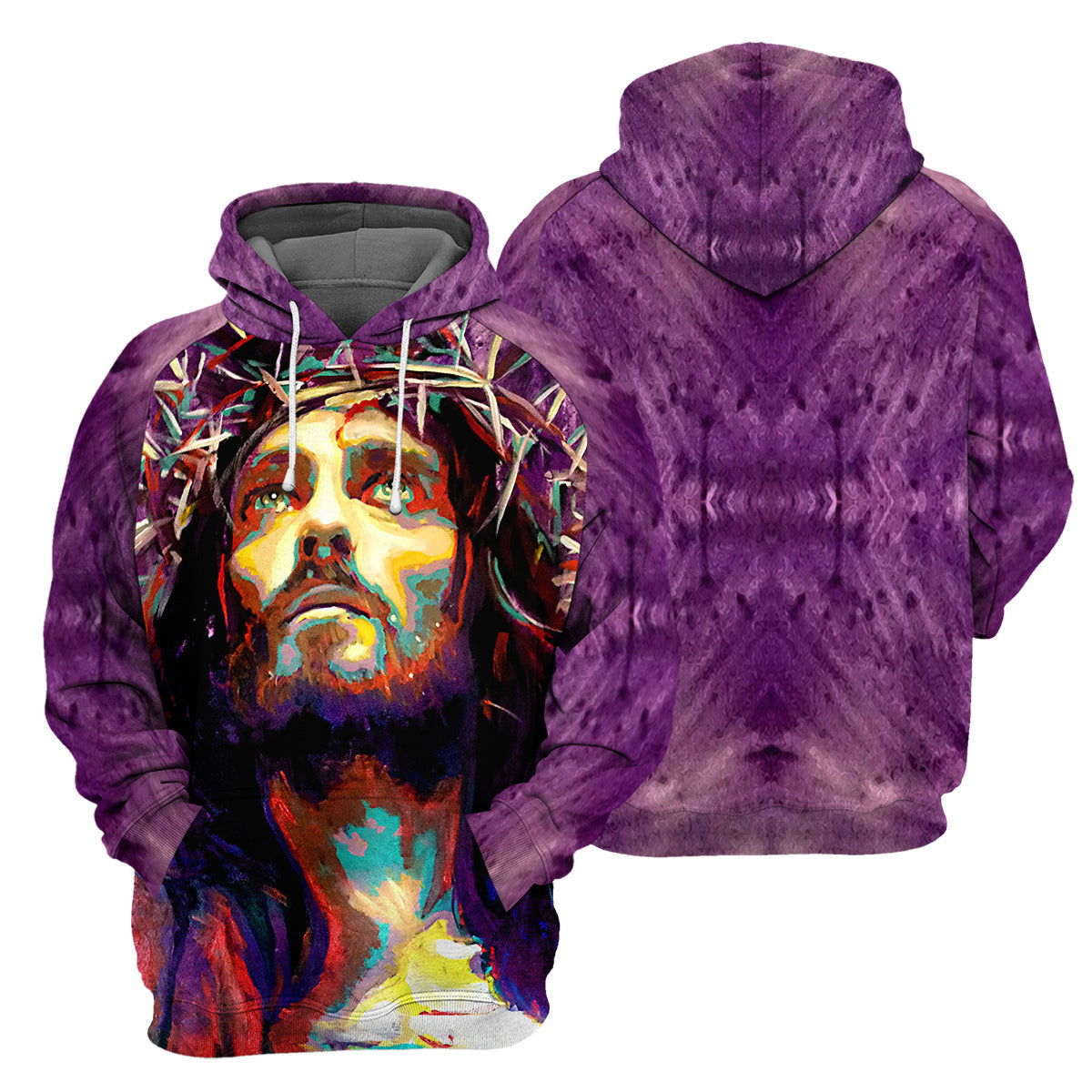 Violet Jesus Unique All Over Print T-Shirt Hoodie Gift Ideas