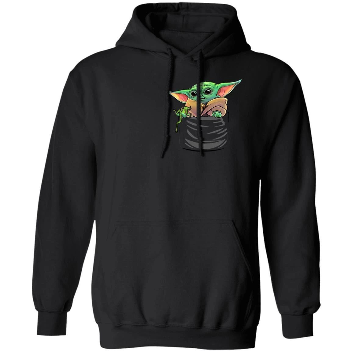 Baby Yoda Hoodie Graphic Pocket Design Cute Fan Gift Idea