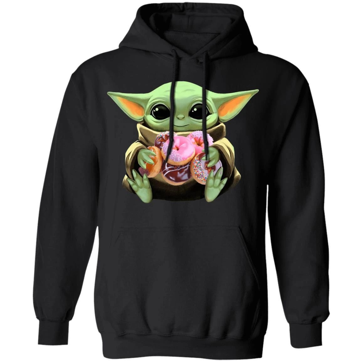 Baby Yoda Hug Donut Hoodie Baby Yoda Hoodie For Fans