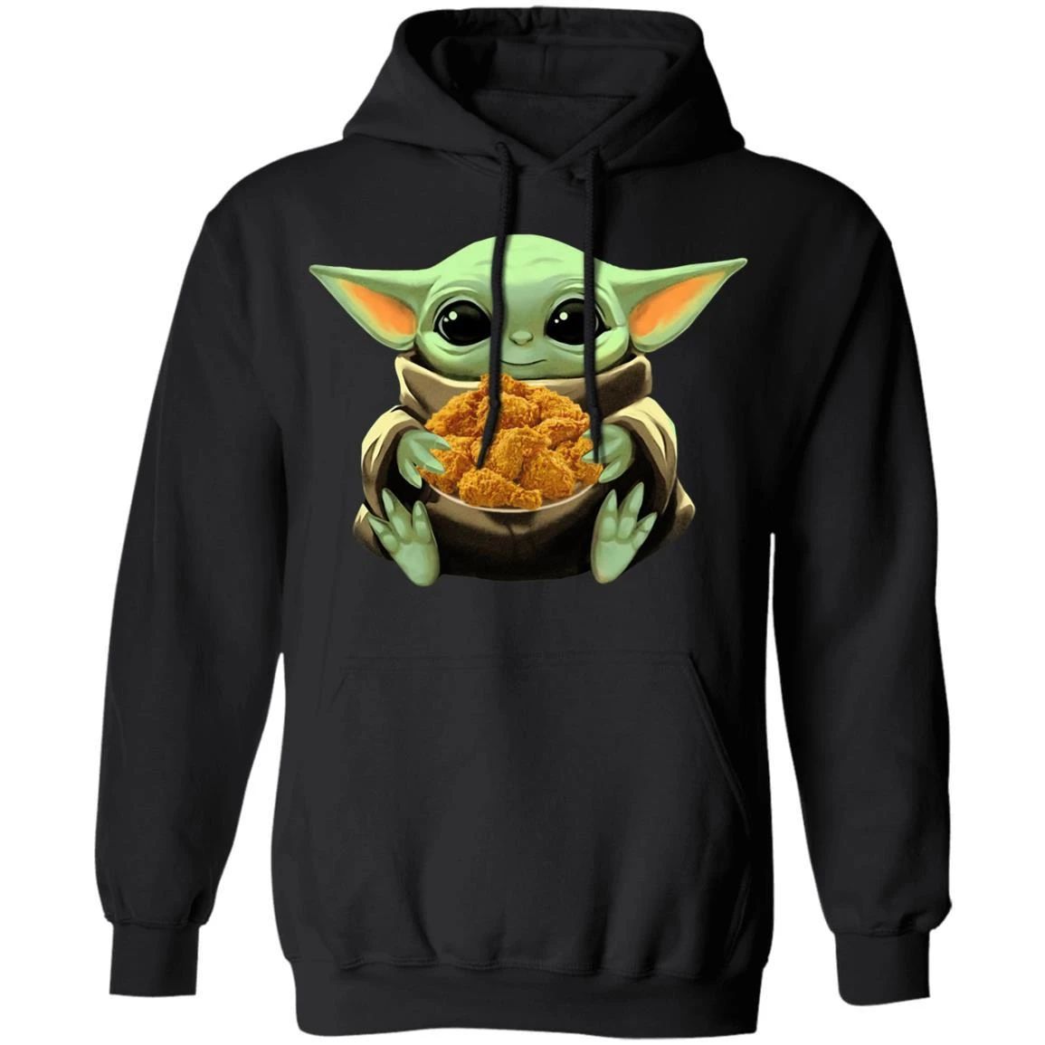 Baby Yoda Hug Fried Chicken Hoodie Baby Yoda Hoodie For Fans