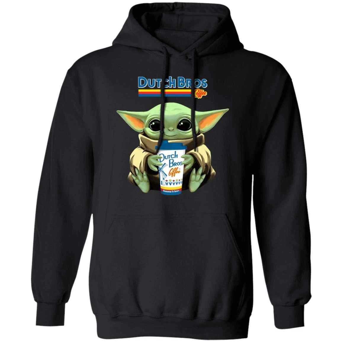 Baby Yoda Loves Dutch Bros Coffee Hoodie