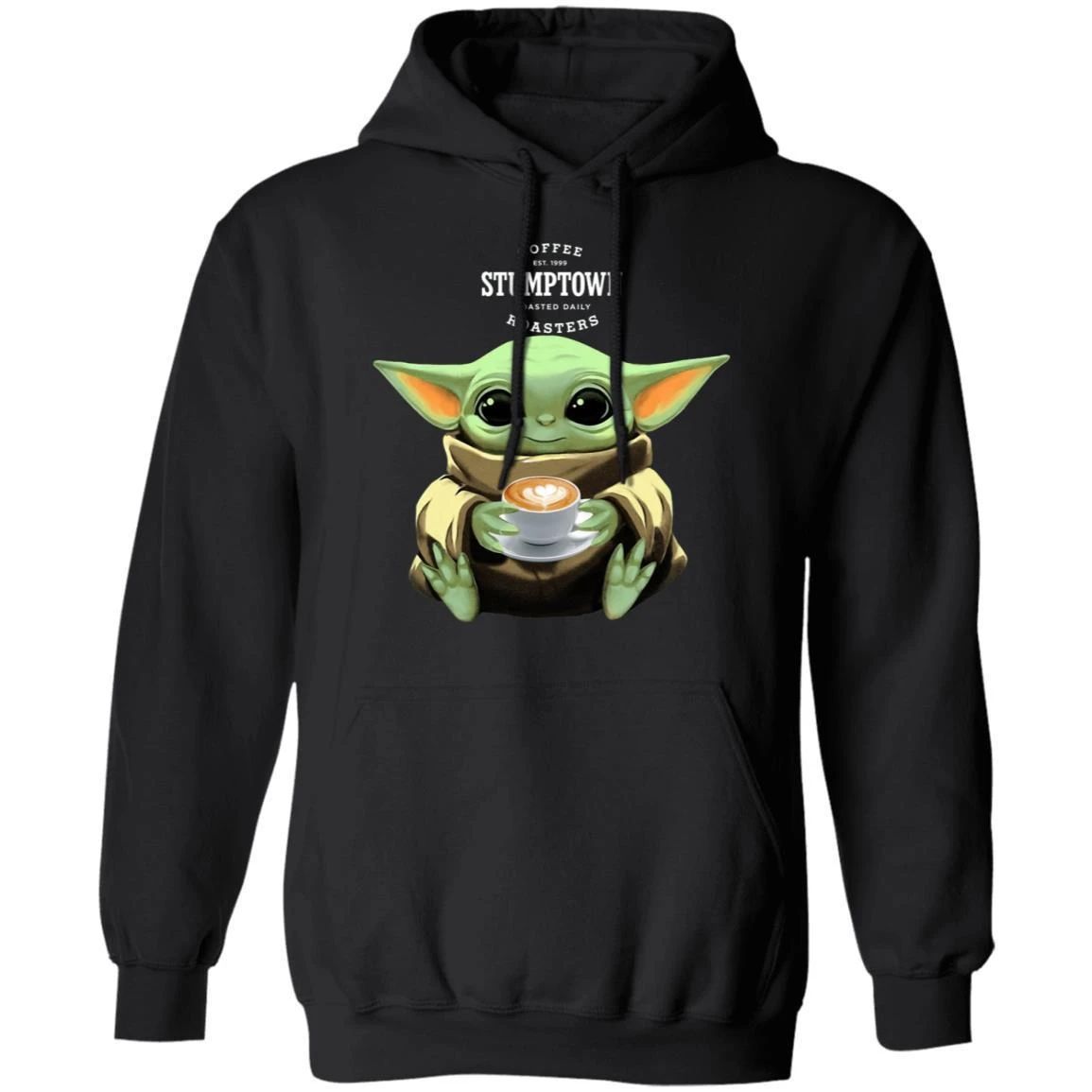 Baby Yoda Loves Stumptown Coffee Hoodie