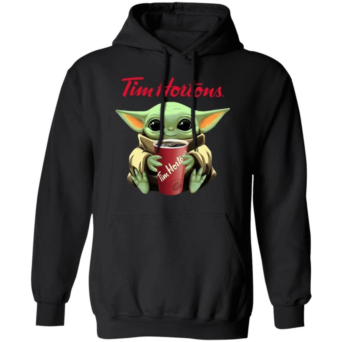 Baby Yoda Loves Tim Horton’s Hoodie