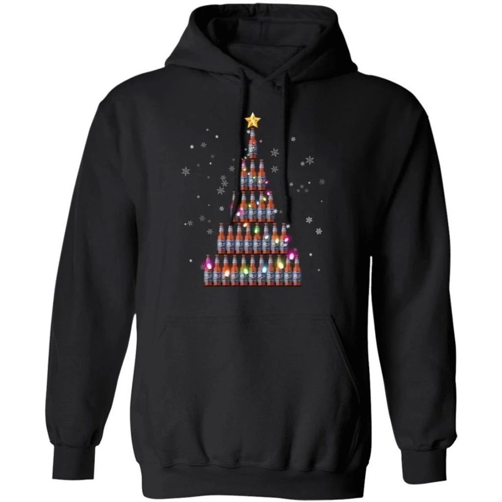 Blue Moon Beer Christmas Tree In The Snow Hoodie Funny Gift