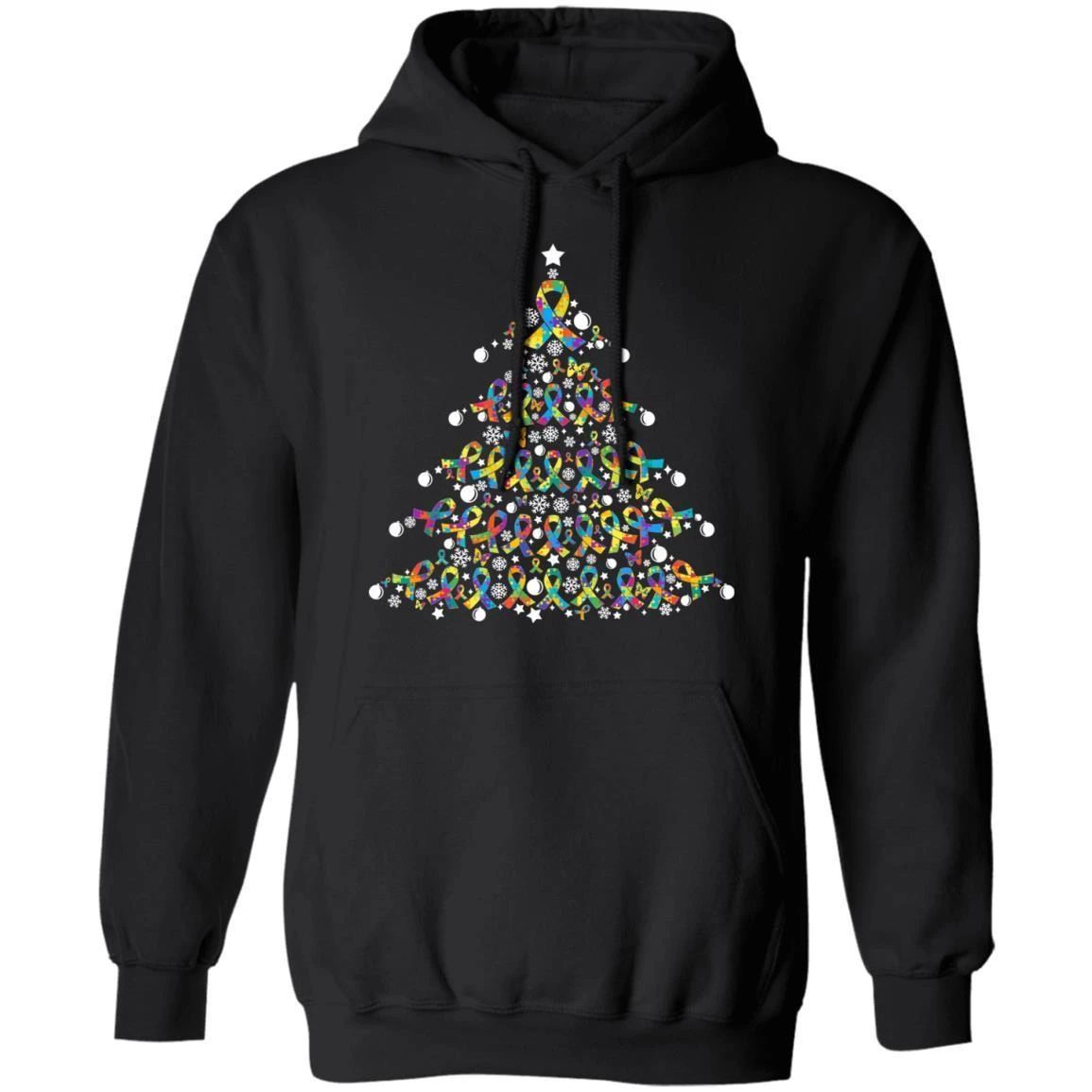 Christmas Hoodie Autism Awareness Xmas Tree Hoodie