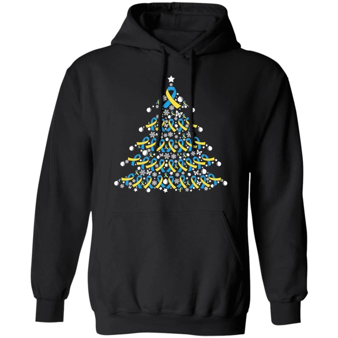 Christmas Hoodie Down Syndrome Awareness Xmas Tree Hoodie