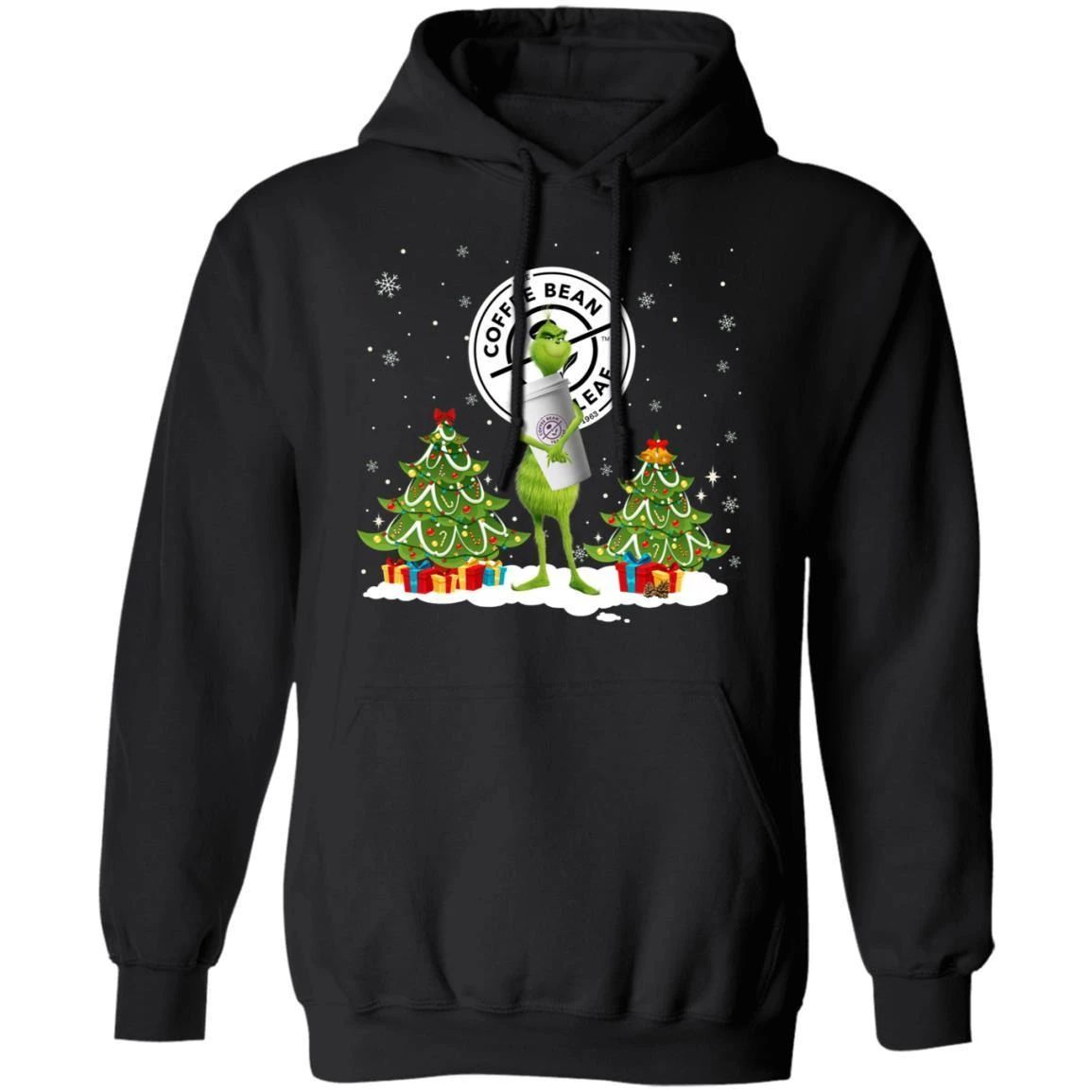 Christmas Hoodie Grinch Holding The Coffee Bean & Tea Leaf Xmas Hoodie