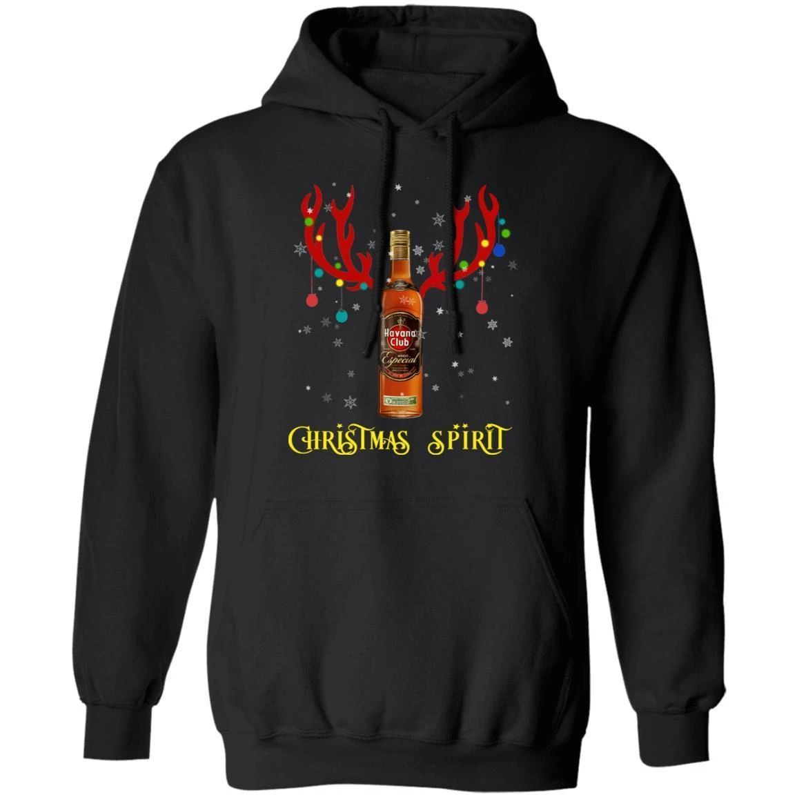 Christmas Hoodie Havana Club Christmas Spirit Rum Reindeer Xmas Shirt