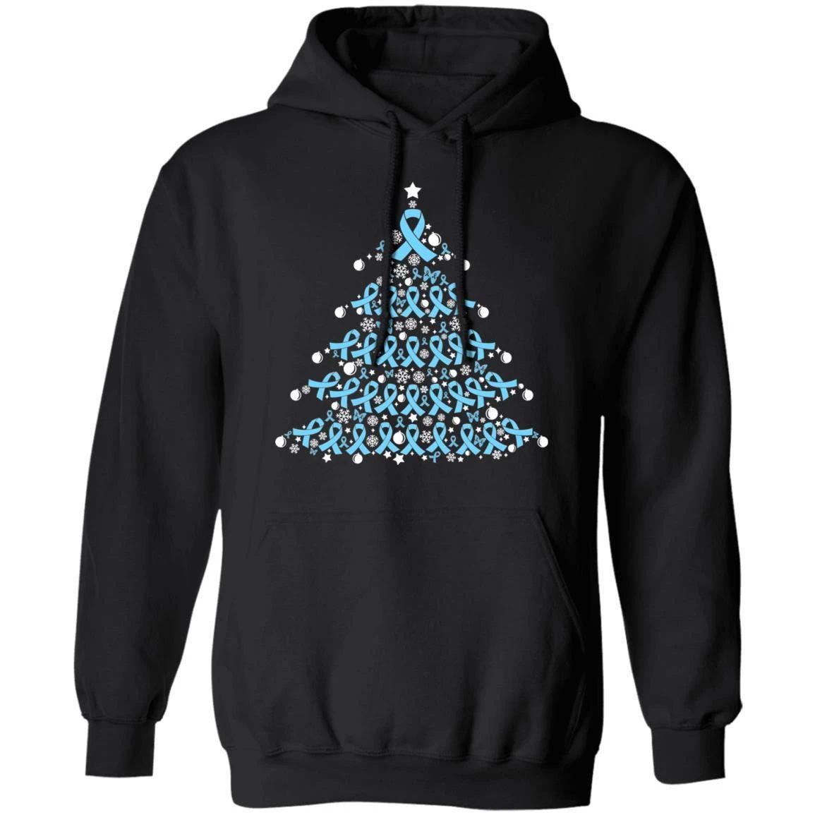 Christmas Hoodie Prostate Cancer Awareness Xmas Tree Hoodie