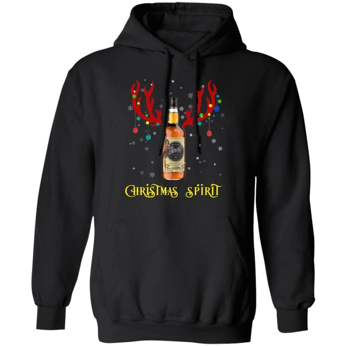 Christmas Hoodie Sailor Jerry Christmas Spirit Rum Reindeer Xmas Shirt