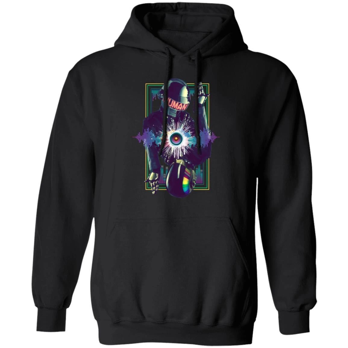 Daft Punk Hoodie Daft Punk Human And Robot Hoodie Cool Gift For Fans