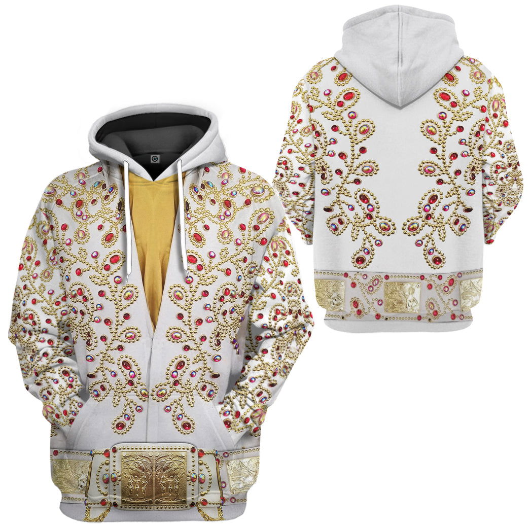 ELV PRL White Spanish red flower suit All Over Print T-Shirt Hoodie Fan Gifts Idea