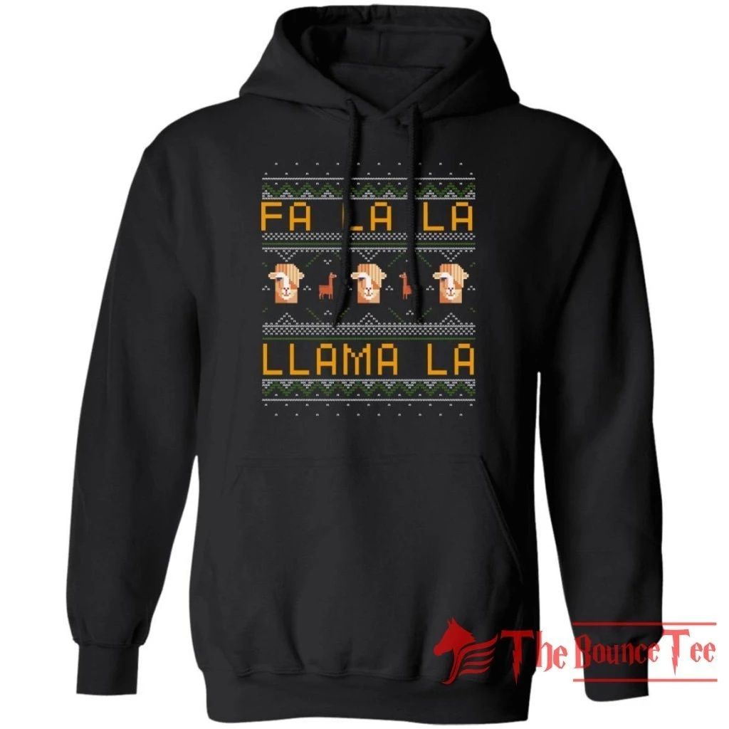 Fa La La Llama Hoodie Ugly Sweater Style Hoodie Christmas Hoodie Xmas Gift Idea