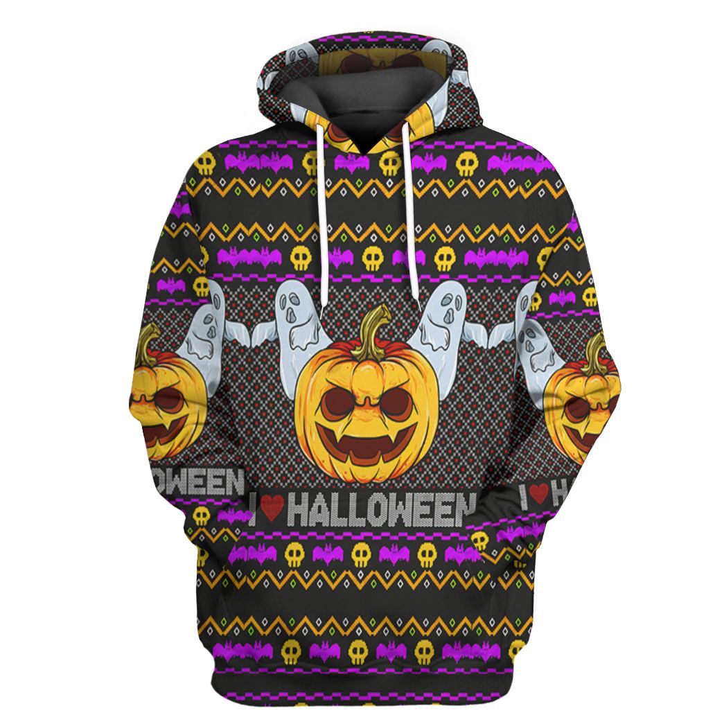 I Love Halloween Ugly Tshirt Hoodie Apparel