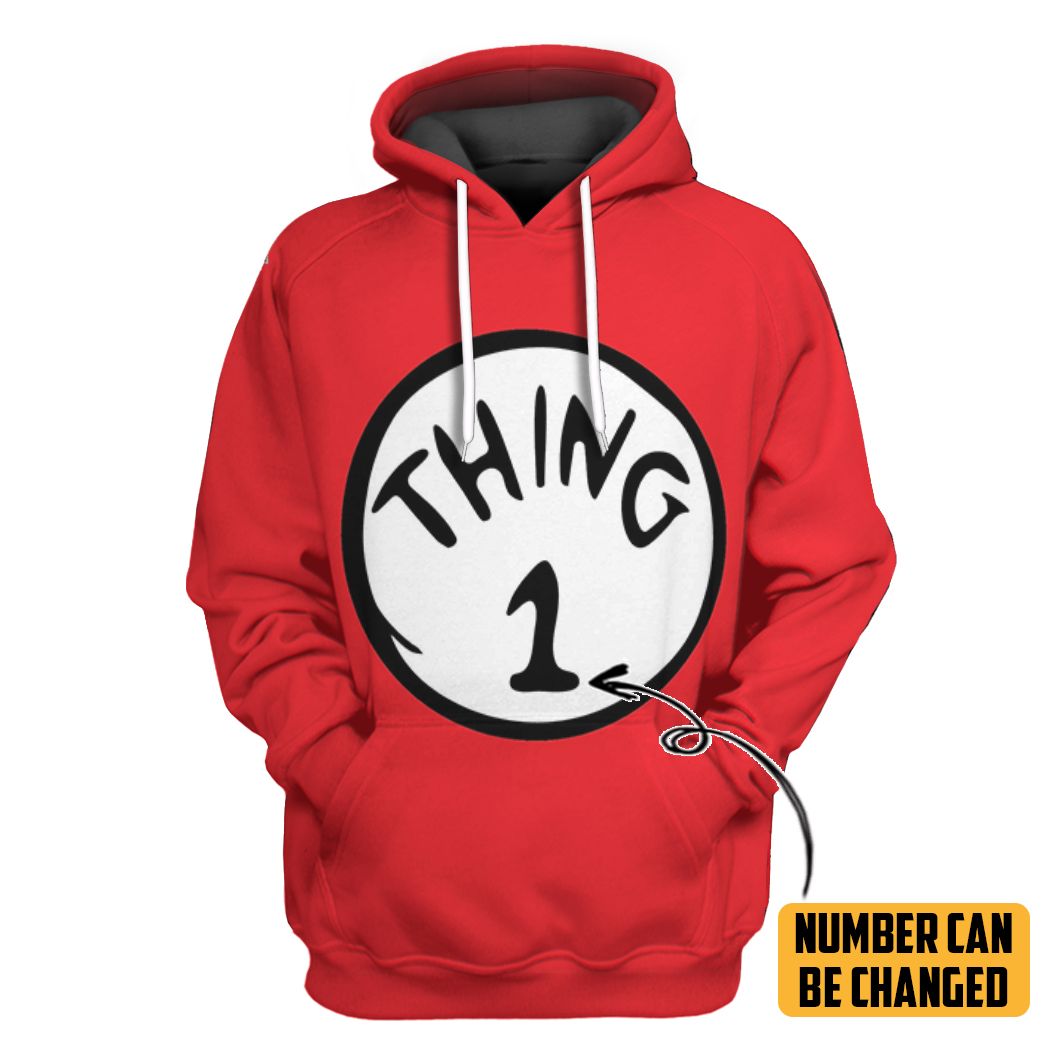 Thing 1 Custom Number Tshirt Hoodie Apparel