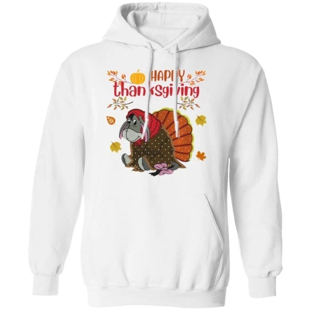 Happy Thanksgiving Eeyore In Turkey Costume Hoodie Funny Gift