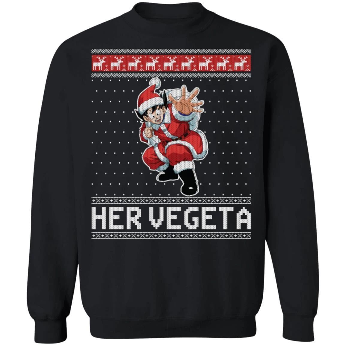 Her Vegeta Ugly Sweater Dragon Ball Christmas Sweatshirt