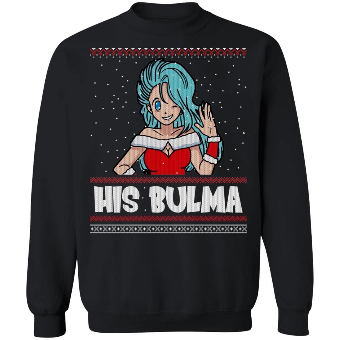 His Bulma Ugly Sweater Dragon Ball Christmas Sweatshirt