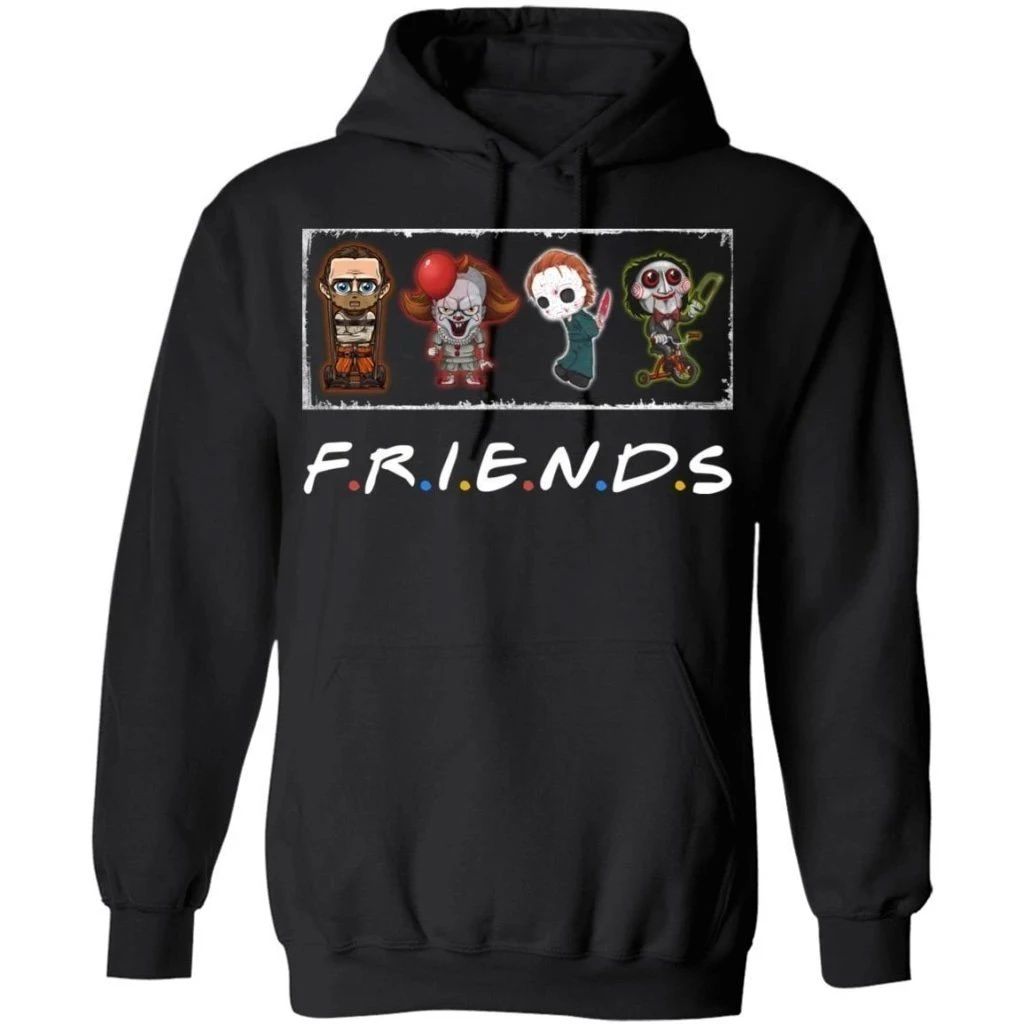 Horror Movie Characters Friends Style Funny Halloween Hoodie For Men Women