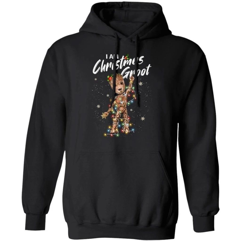 I Am Christmas Baby Groot Hoodie Beautiful Xmas Gift