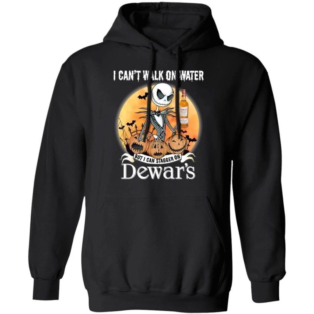 I Can’t Walk On Water I Can Stagger On Dewar’s Scotch Whisky Jack Skellington Shirt