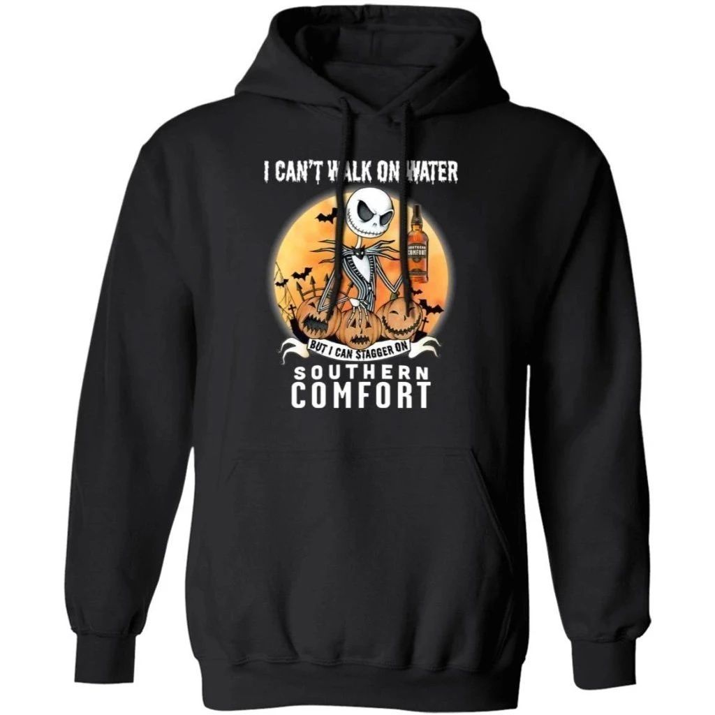 I Can’t Walk On Water I Can Stagger On Southern Comfort Whisky Jack Skellington Shirt