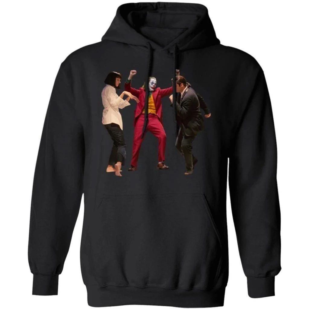 Joker Dancing With Pulp Fiction Characters Funny Hoodie