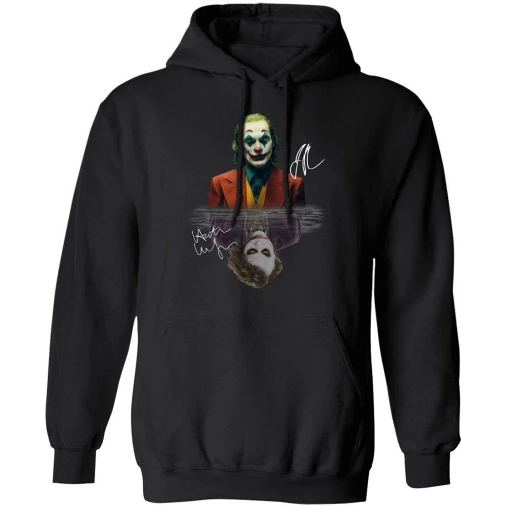 Joker Water Reflection Joaquin Phoenix And Heath Ledge Hoodie Cool Gift For Fans