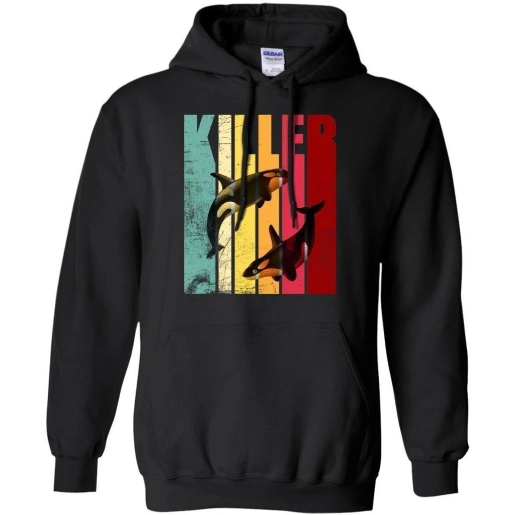 Killer Whale Orca Retro Vintage Hoodie Gift For Ocean Lover